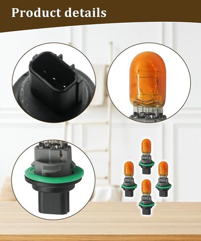 4PCS 68186725AB Turn Signal Light Sockets & Bulbs Compatible with Dodge Dart 2013-2016 Replace L07442NALL-Amber in Kuwait