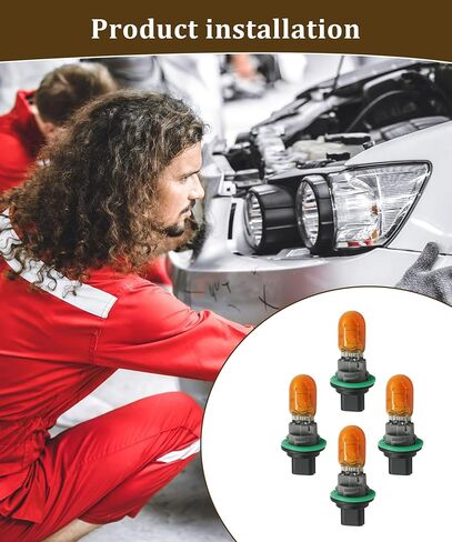 4PCS 68186725AB Turn Signal Light Sockets & Bulbs Compatible with Dodge Dart 2013-2016 Replace L07442NALL-Amber in Kuwait