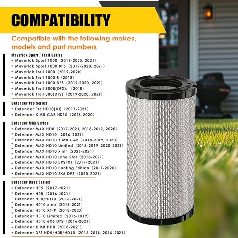 2 Pack 715900394 Air Filter Replacement for Can-Am Defender Traxter HD5 HD8 HD7 HD9 HD10 Maverick Sport/Trail 1000 700 800 800R Commander 700,Replaces AF25890-2 CM-8016 in Saudi Arabia