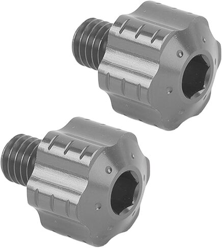 DAN&DRE 2pcs Mirror Mounting Thread Converter Screws, CNC Aluminum Alloy Rear View Adapter Screw for with Anodizing Paint, Deep Thread (Black) in Kuwait