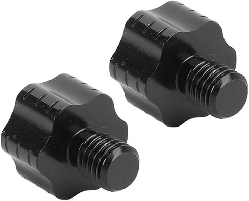 DAN&DRE 2pcs Mirror Mounting Thread Converter Screws, CNC Aluminum Alloy Rear View Adapter Screw for with Anodizing Paint, Deep Thread (Black) in Kuwait