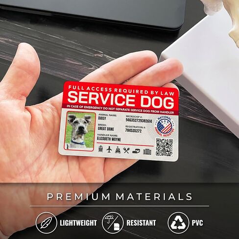Service Dog Starter Pack – Digital ID Profile + PVC Service Dog ID Card + Service Dog Guide | ADA-Compliant & Public Access-Friendly | National Animal Registry in Kuwait
