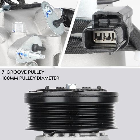 ضاغط تيار متردد جديد مع القابض ومجموعة المكونات لـ 2006 2007 2008 2009 2010 2011 Honda Civic 1.8L 1.8 (سيدان ذات 4 أبواب فقط) 97555 98555 in Kuwait