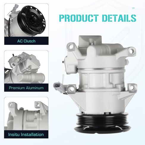 AC Compressor with Clutch Fit for 2004 2005 2006 Scion xA 1.5L, 2004 2005 2006 Scion xB 1.5L, Replace CO 11034C, Air Condition automotive replacement in Kuwait