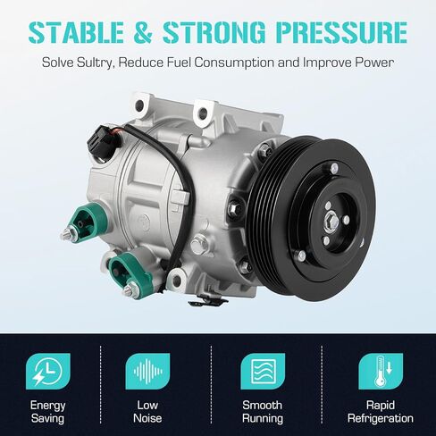 AC Compressor with Clutch Fit for 2011 2012 2013 2014 Hyundai Sonata 2L 2.4L, 2011 Kia Optima 2L 2.4L, Replace CO 11218C, Air Condition automotive replacement in Kuwait