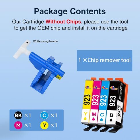 Compatible for HP 923 Ink Cartridges Combo Pack 4 Pack Replacement for HP 923 Ink for HP OfficeJet Pro 8135e 8139e 8138e 8125e 8128e 8122e 8130 8120 Printer Ink Cartridges Black Cyan Magenta Yellow in Saudi Arabia