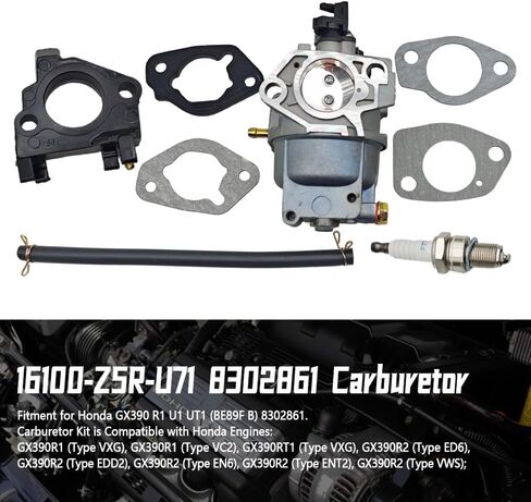 16100-Z5R-U71 Carburetor Kit Fit for Honda GX390 GX390R1 GX390RT1 GX390U1 GX390UT1 GX390R2 (BE89F B) 8302861 Engine in Saudi Arabia