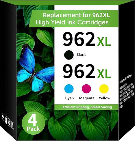 Caelum 962XL Pack (4-Pack, BK, CMY) Replacement for HP 962XL Ink Cartridges Combo Pack HP Ink 962XL Black and 962 Color Combo Pack for HP officejet pro 9020 9015 9010 9018 9025 9012 Printer in Saudi Arabia