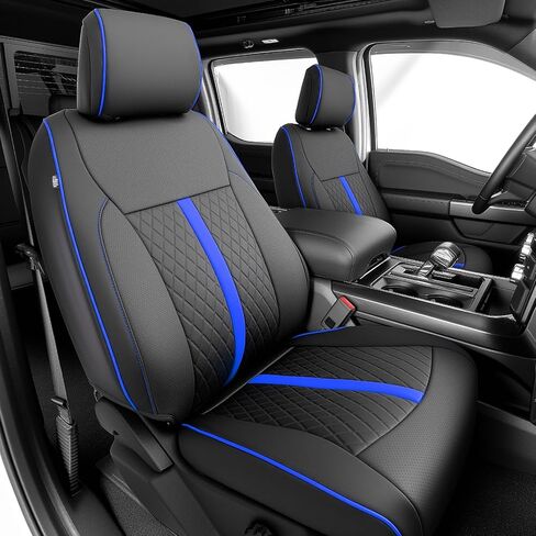 TAPTES Car Seat Covers Custom Fit for Ford F150 2015-2026, Only Front Row Set Leather Waterproof Protector Trucks Pickup Seat Cushion for F-150 SuperCrew XL XLT Interior Accessories 6Pcs (Black & Red) in Saudi Arabia
