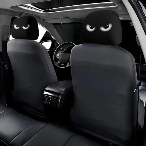 2pcs Car Headrest Covers | Suitable for All Vehicle Models, No-Fill Design, Easy Installation, Ideal for Car Decor, Travel, Daily Commute, Halloween, Christmas, Thanksgiving in Kuwait