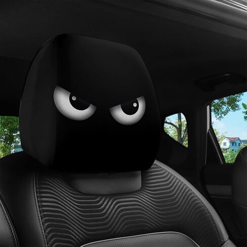 2pcs Car Headrest Covers | Suitable for All Vehicle Models, No-Fill Design, Easy Installation, Ideal for Car Decor, Travel, Daily Commute, Halloween, Christmas, Thanksgiving in Kuwait