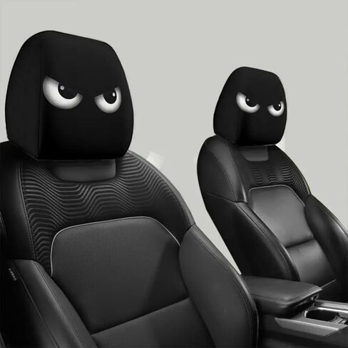 2pcs Car Headrest Covers | Suitable for All Vehicle Models, No-Fill Design, Easy Installation, Ideal for Car Decor, Travel, Daily Commute, Halloween, Christmas, Thanksgiving in Kuwait