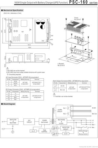 PSC-160 160W Single Output with Battery Charger Power Supply PSC-160A PSC-160B(PSC-160A) in Kuwait