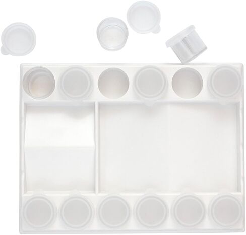 Jack Richeson Plastic Palette with Cups, 6 X 8 in, 12 Wells in Kuwait