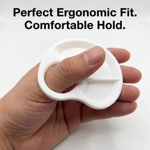 1 Pc Monochrome 3D Printed Thumb Palette, Portable Compact Plastic Palette with Color-Coded Zones for Oil, Watercolor & Acrylic Paints, Ideal for Artists, Travel, Classroom & Home DIY Crafts in Kuwait