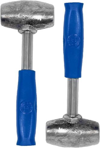 2 Blue Lead Hammers 4.5 lbs for Lowrider Wire Wheel Rim Knock off Spinners Made in the USA in Saudi Arabia