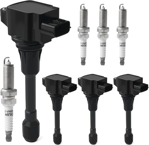 4PCS Ignition Coil Pack & Iridium Spark Plugs Compatible with 2007-2018 Nissan Altima Rogue Sentra Cube Versa Frontier NV200, Infiniti QX60 1.6L 1.8L 2.0L 2.5L L4 Replace UF549 & 9029 in Saudi Arabia