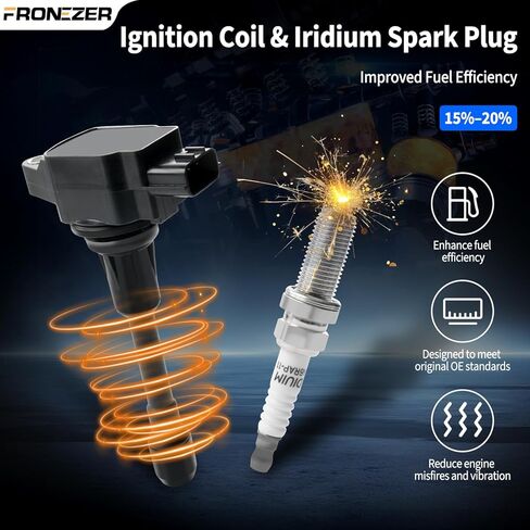 4PCS Ignition Coil Pack & Iridium Spark Plugs Compatible with 2007-2018 Nissan Altima Rogue Sentra Cube Versa Frontier NV200, Infiniti QX60 1.6L 1.8L 2.0L 2.5L L4 Replace UF549 & 9029 in Saudi Arabia