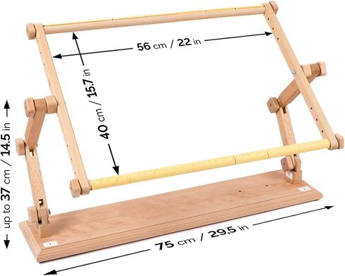 Needlework Table Hands-Free Stand Pelican with Adjustable Frame Tapestry Cross Stitch Embroidery Frame Holder (Beige, 15.7" x 22") in Kuwait