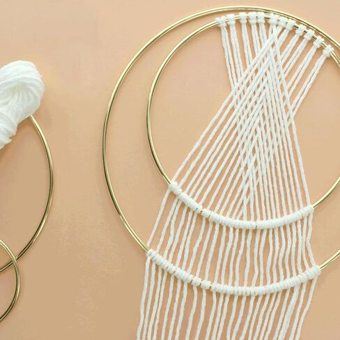 Essentials By Leisure Arts Metal Ring 14" Brass – Wreath Frame, Macrame Hoop, Brass Craft Ring for DIY Projects, Floral Arrangements, Wall Decor, and Handmade Crafts in Kuwait
