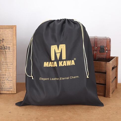 حقيبة كمبيوتر محمول جلدية من Masa Kawa للنساء للعمل، حقيبة كتف للكمبيوتر مقاس 15.6 بوصة ومحفظة محفظة، حقيبة عمل مقاومة للماء، أسود in Kuwait