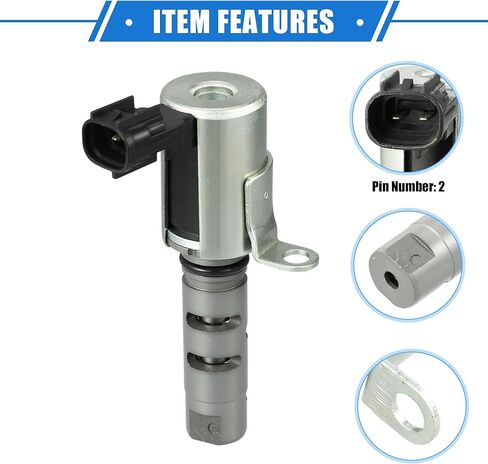 Variable Valve Timing Solenoid Compatible for Subaru Legacy 3.0 R Limited 3.0L H6 Gas 2008 2009, Durable Metal Silver Tone Control VVT Solenoid Valve in Kuwait