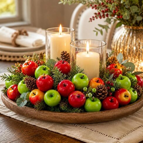 LOGOFUN 30pcs Mini Artificial Fruit Fake Small Apples Simulation Apples Model Mini Foams Apples Prop Model Realistic Fruit Photo Prop for Shopwindow Display in Saudi Arabia