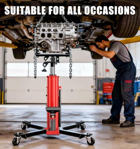 Transmission Jack,32.28"–69.91" High Lift, 1100 Lbs Heavy-Duty Hydraulic Telescoping Transmission Jack,2-Stage Telescoping Transmission Jack with Foot Pedal in Saudi Arabia