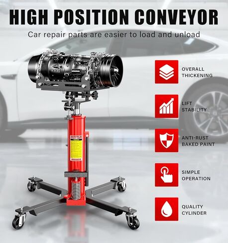 Transmission Jack,32.28"–69.91" High Lift, 1100 Lbs Heavy-Duty Hydraulic Telescoping Transmission Jack,2-Stage Telescoping Transmission Jack with Foot Pedal in Saudi Arabia