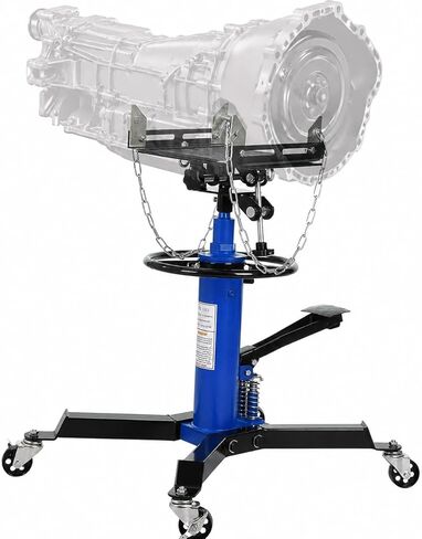1322 LBS Transmission Jack High Lift 2-Stage Hydraulic Telescopic Stand, 33.5"-69" Height, Foot Pedal & 360° Swivel Wheels, Heavy Duty Transmission Lift for Car, Truck, Garage in Saudi Arabia