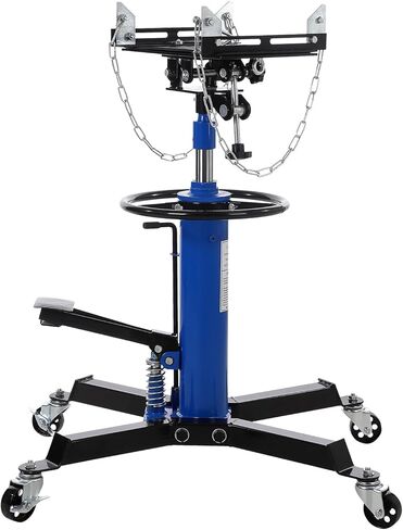1322 LBS Transmission Jack High Lift 2-Stage Hydraulic Telescopic Stand, 33.5"-69" Height, Foot Pedal & 360° Swivel Wheels, Heavy Duty Transmission Lift for Car, Truck, Garage in Saudi Arabia