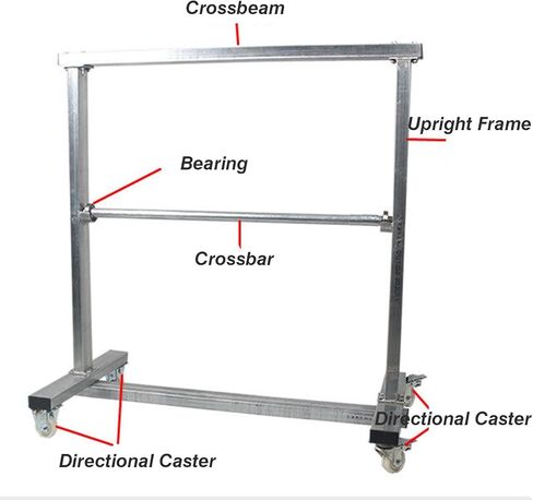 Bubble Wrap Roll Dispenser with Wheels and Stand, Manual Cushion Foam Holder for Packaging, Moving, and Shipping in Kuwait