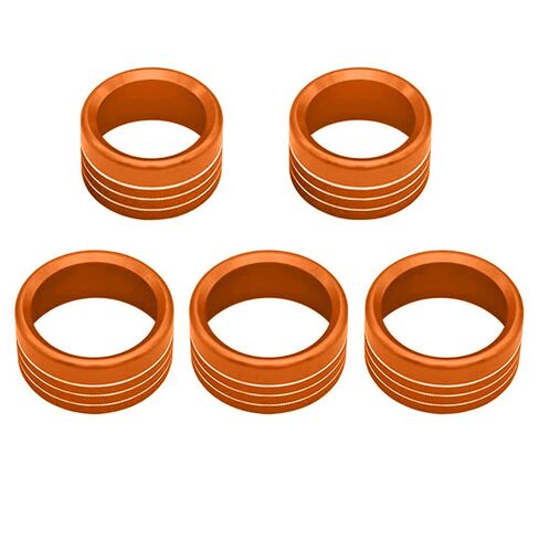 AC Knob Cover Trim for Ram 2019-2022, Air Condition & Volume Switch Knob Rings, Interior Accessories (5Pcs, Red) in Saudi Arabia