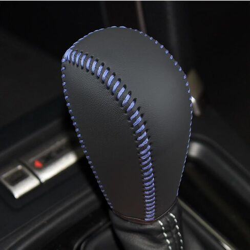 Compatible with 2013-2018 Subaru Forester/XV/Crosstrek/Levorg Hand Sewing DIY Hand Stitched Car Leather Gear Shift Knob Cover Anti-Slip Breathable Shift Knob Protector in Kuwait