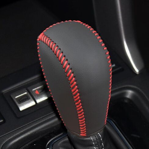 Compatible with 2013-2018 Subaru Forester/XV/Crosstrek/Levorg Hand Sewing DIY Hand Stitched Car Leather Gear Shift Knob Cover Anti-Slip Breathable Shift Knob Protector in Kuwait