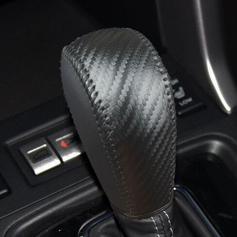 Compatible with 2013-2018 Subaru Forester/XV/Crosstrek/Levorg Hand Sewing DIY Hand Stitched Car Leather Gear Shift Knob Cover Anti-Slip Breathable Shift Knob Protector in Kuwait