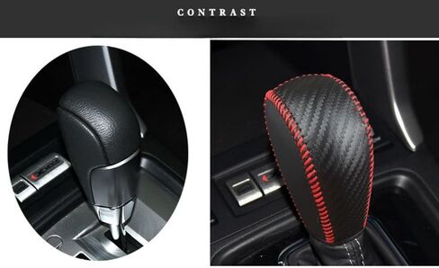 Compatible with 2013-2018 Subaru Forester/XV/Crosstrek/Levorg Hand Sewing DIY Hand Stitched Car Leather Gear Shift Knob Cover Anti-Slip Breathable Shift Knob Protector in Kuwait