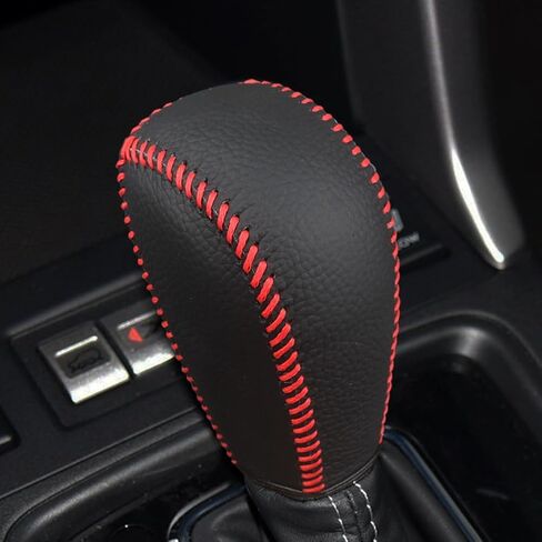 Compatible with 2013-2018 Subaru Forester/XV/Crosstrek/Levorg Hand Sewing DIY Hand Stitched Car Leather Gear Shift Knob Cover Anti-Slip Breathable Shift Knob Protector in Kuwait