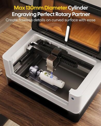 LaserPecker Riser Base with Rotary Extension for LX2 Laser Engraver Cutter Engraver, Upgrade Workpiece Height up to 5.91'' Height, Perfect for Tumblers, Mug, Cylinders, Cones, Wine Glasses and More in Saudi Arabia