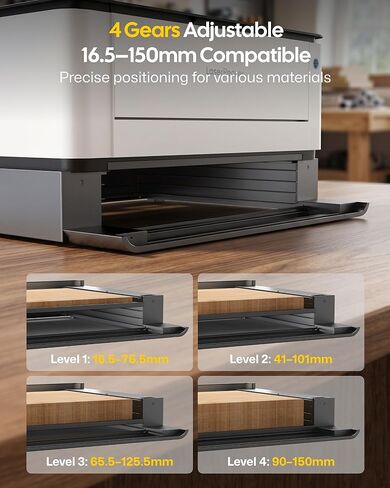 LaserPecker Riser Base with Rotary Extension for LX2 Laser Engraver Cutter Engraver, Upgrade Workpiece Height up to 5.91'' Height, Perfect for Tumblers, Mug, Cylinders, Cones, Wine Glasses and More in Saudi Arabia