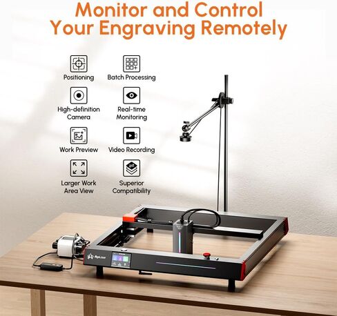 Algolaser Laser Engraver Camera - Lightburn Camera for Laser Engraver with 6 FT USB Interface,5MP HD Laser Engraver Machine Camera with Batch Engraving/Precise Position/Preview & Work Range 550*800mm in Saudi Arabia