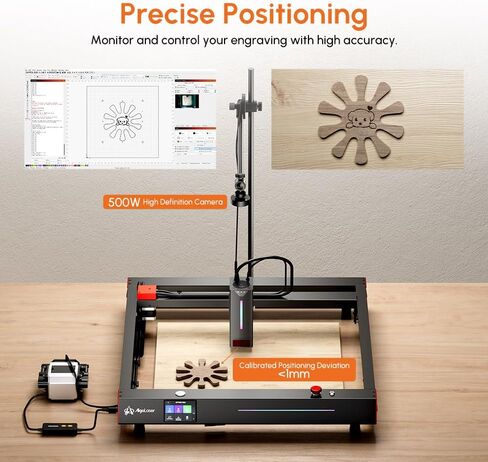 Algolaser Laser Engraver Camera - Lightburn Camera for Laser Engraver with 6 FT USB Interface,5MP HD Laser Engraver Machine Camera with Batch Engraving/Precise Position/Preview & Work Range 550*800mm in Saudi Arabia