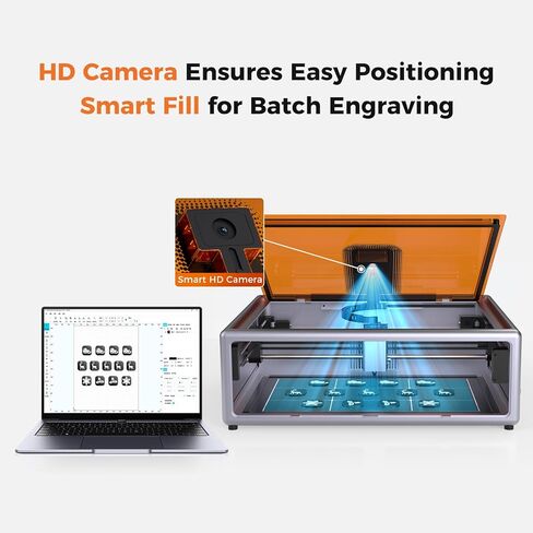 Creality Laser Engraver Falcon A1 10W مع تصميم مغلق بالكامل، توافق عالي وسهل التجميع، سرعة تصل إلى 600 مم/ثانية، آلة نقش دقيقة in Kuwait