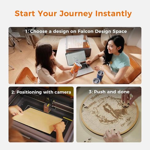 Creality Laser Engraver Falcon A1 10W مع تصميم مغلق بالكامل، توافق عالي وسهل التجميع، سرعة تصل إلى 600 مم/ثانية، آلة نقش دقيقة in Kuwait