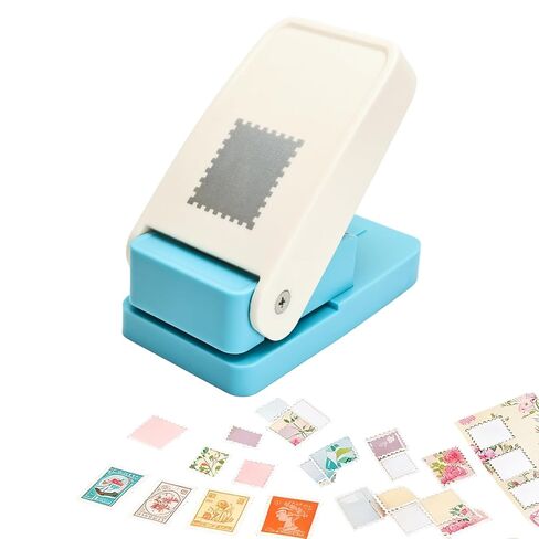 1x0.8inch Rectangular Postage Stamp Puncher, Lever Action Paper Stamp Punch for Scrapbook, DIY Card Making & Paper Crafting Arts Crafts Supplies in Saudi Arabia