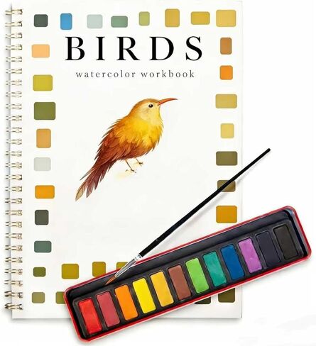 Beginner Watercolor Painting Kit, 12 Colors & 1 Brush with Multi-Theme Painting Set, Outline Art Supplies for Teens Adults (Dog) in Saudi Arabia