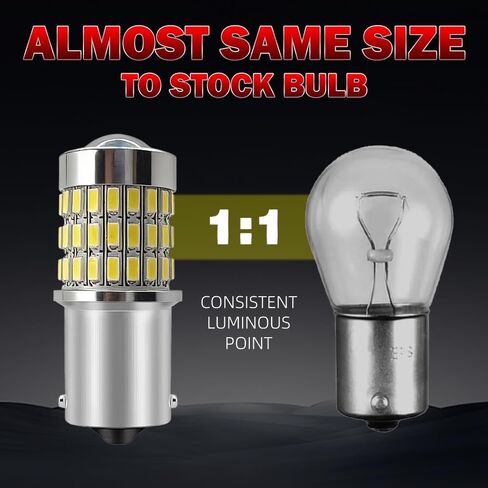 ترقية 2-حزمة 1156 LED المصابيح الأمامية 45 SMD جهاز عرض لجون ديري X500 X584 X590 X330 X350 S100 D100 سلسلة جرار الحديقة، استبدال السوبر مشرق 12V لمصباح AD2062R AM106153 1156 in Kuwait