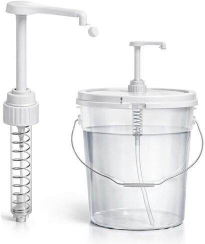 Heavy-Duty 5-Gallon Bucket Pump Dispenser – Compatible with Oil, Laundry Soap, Detergent, Fabric Softener, Degreasers, and More. Includes a Leak-Proof Cap, Making it Ideal for Commercial and Household in Saudi Arabia