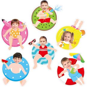36 Pcs Summer Cutouts Swim Ring Cutouts with Photo Space for Summer Bulletin Board DIY Craft Hawaiian Classroom Pool Birthday Decoration (Swim Ring) in Saudi Arabia