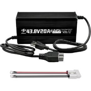 LiFePO4 Battery Charger 12V 30A Output 14.6V with Anderson Connector and M8 Adapter Cable, for Deep Cycle Rechargeable LiFePO4 Lithium Batteries Charging in Saudi Arabia